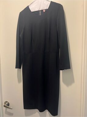 J. Crew Black Long-Sleeve Sheath Dress